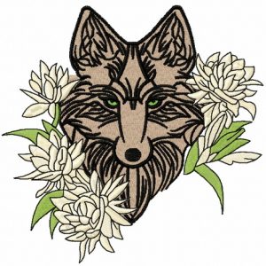 Tribal wolf 8 embroidery design