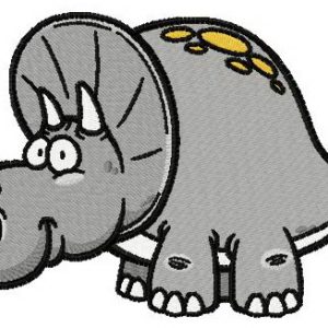 Triceratops embroidery design