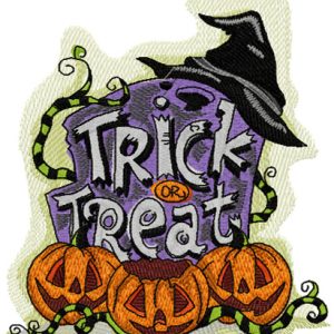 Trick and Treat embroidery design