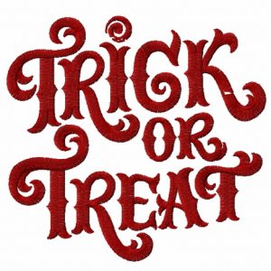 Trick or treat 2 embroidery design