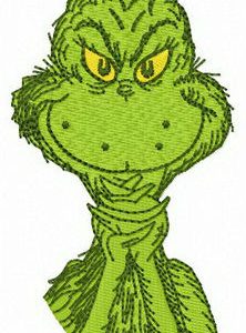 Tricky Grinch embroidery design