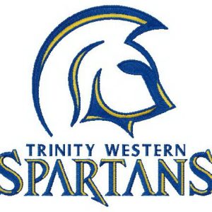 Trinity Western Spartans logo embroidery design