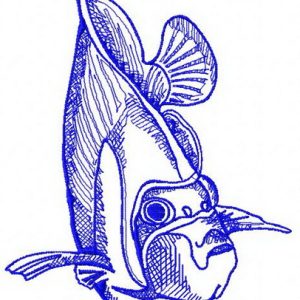 Tropical fish 2 embroidery design