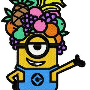 Tropical Minion embroidery design
