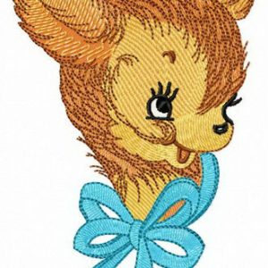 Trustful fawn embroidery design
