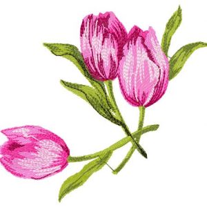 Tulips embroidery design