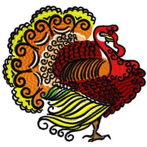 Turkey embroidery design