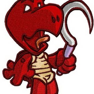 Turtle with sickle embroidery design