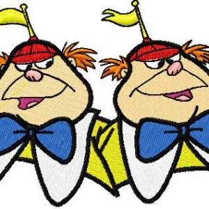 Tweedledee and Tweedledum 2 embroidery design