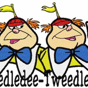 Tweedledee and Tweedledum 3 embroidery design