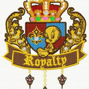 Tweety royalty embroidery design