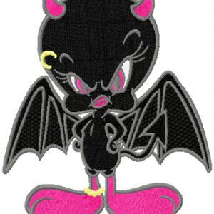 Tweety Demon embroidery design