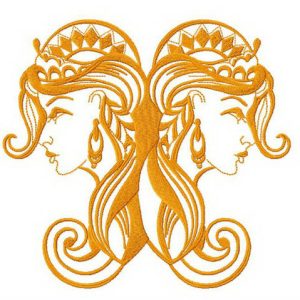 Twins 3 embroidery design