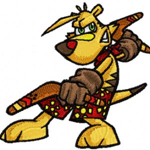 TY the Tasmanian Tiger embroidery design