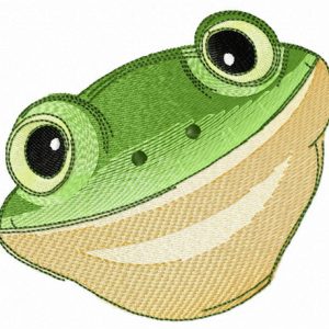 Tyler's tree frog embroidery design