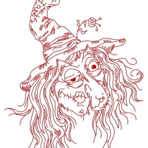 Ugly witch 2 embroidery design