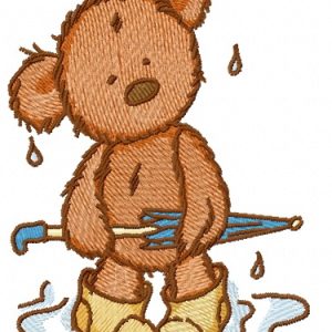 Umbrella didn't help embroidery design
