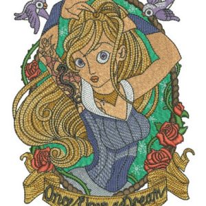 Once upon a dream embroidery design