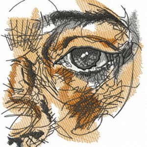 Under control embroidery design
