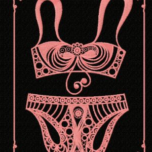 Underwear embroidery design
