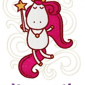 Unicorn dream embroidery design