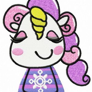 Unicorn fashion star embroidery design