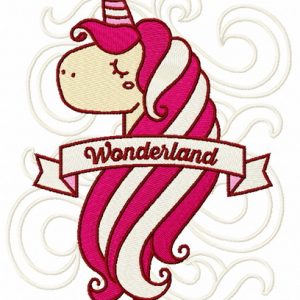 Unicorn from Wonderland embroidery design