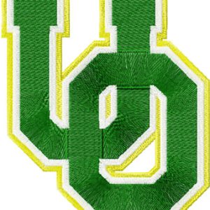 University of Oregon logo embroidery design