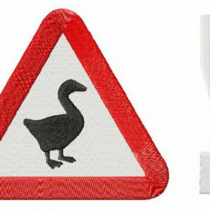 Untitled Goose Game logo embroidery design