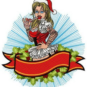 Unusual Christmas embroidery design