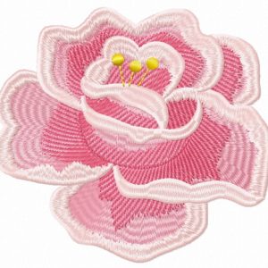 Unusual rose embroidery design
