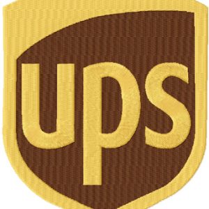 UPS logo classic embroidery design