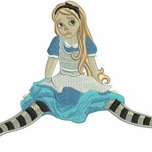 Upset Alice embroidery design