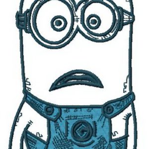Upset Minion embroidery design