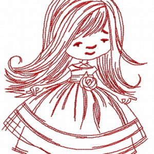 Upset princess 2 embroidery design
