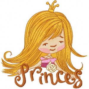 Upset princess 3 embroidery design