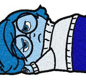 Upset Sadness embroidery design