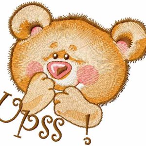 Teddy upss embroidery design