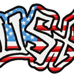 USA 2 embroidery design