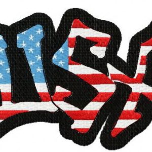USA 3 embroidery design