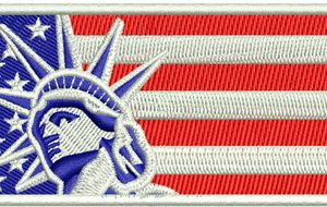 USA flag 2 embroidery design