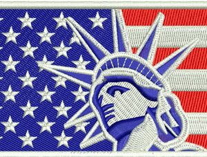 USA flag 3 embroidery design