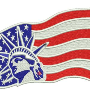 USA flag embroidery design