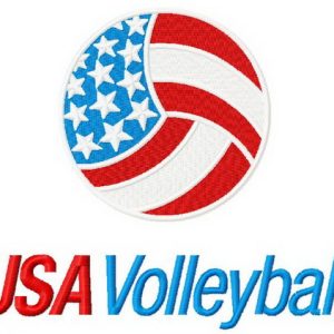 USA volleyball embroidery design