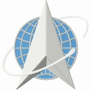 United States Space Force alternative logo embroidery design