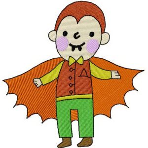 Vampire costume embroidery design