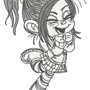 Vanellope sketch 2 embroidery design