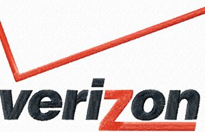 Verizon logo embroidery design