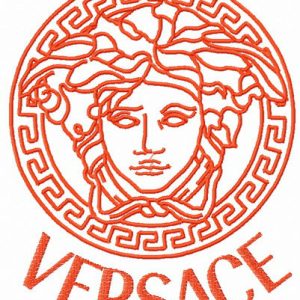 Versace logo 2 embroidery design