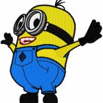 Very happy minion embroidery design